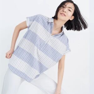 Central Popover Shirt in Delray Plaid